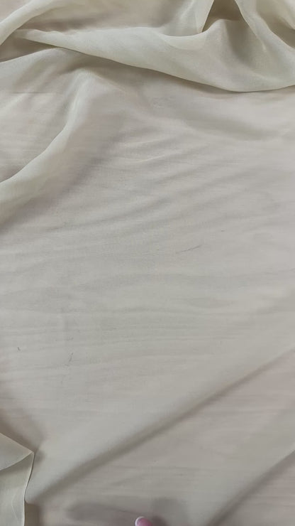 Sand - Silk Crepe - Designer Deadstock