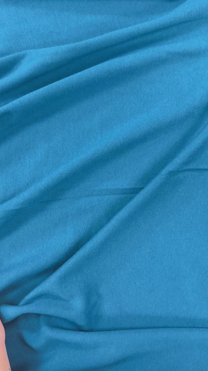 Bamboo Cotton 1x1 Rib Knit - Moroccan Blue