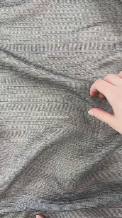 Grey - Tencel & Nylon Plisse - Film Studio Deadstock