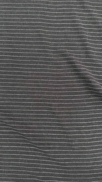 Classic Linen Rayon Yarn-dyed Stripe - Black