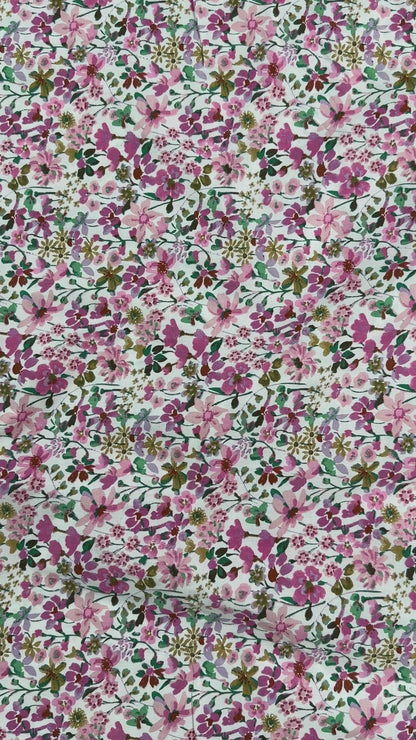 Floral Cotton Poplin Print - Pink