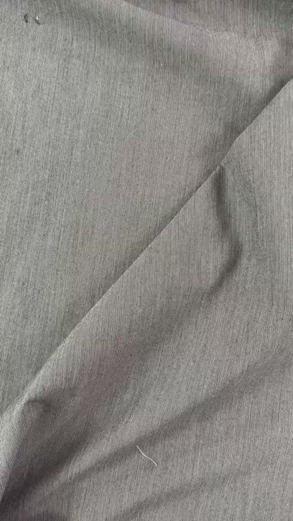 Yarn Dyed Stretch Cotton Micro stripe - Black & Ivory- Deadstock