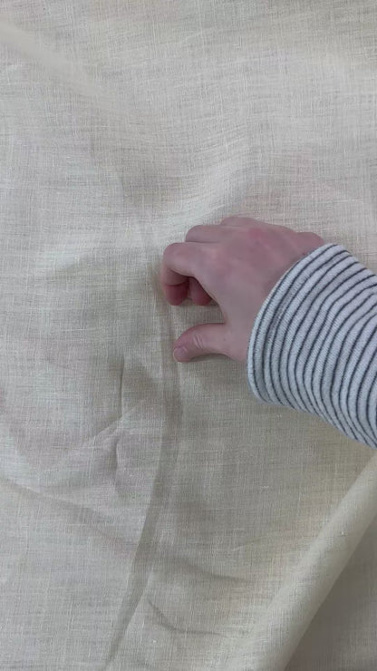 Pale Butter Yellow - Linen Fabric - Film Studio Deadstock