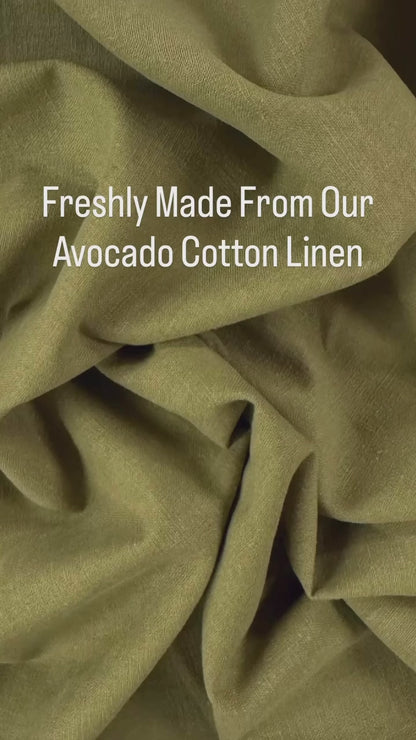 Cotton Linen Woven - Avocado Green