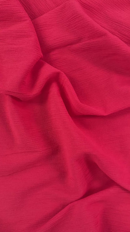 Red - Crinkle Cotton Voile