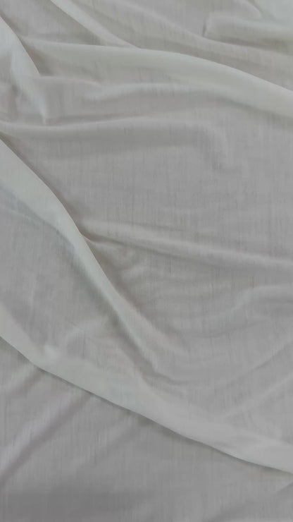 Superfine Merino Wool Jersey - Snow - Natural/Cream