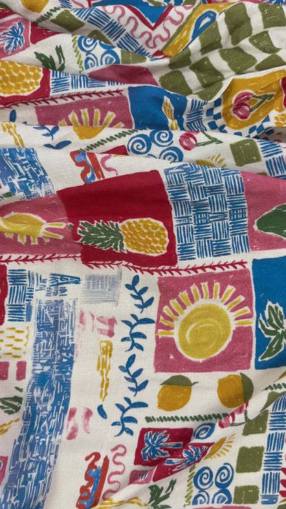 Rayon Slub Digital Print - Summer Patchwork