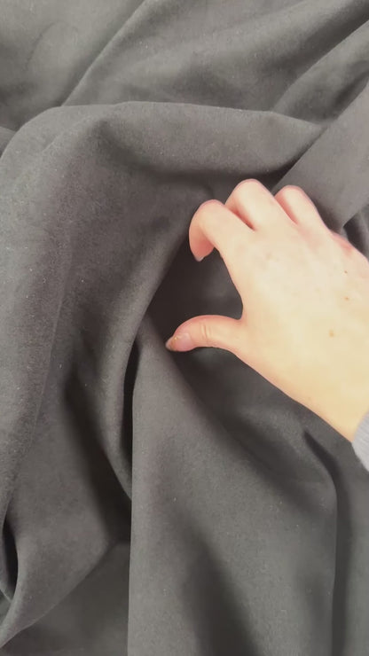 Heavy Double Brushed Moleskin - Cotton - Black  - Film Studio Deadstock