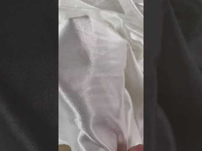 Viscose Satin Twill - White  - Deadstock