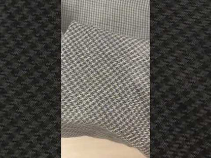 Brushed Yarn Dyed European Linen - Blue, Ivory & Green Houndstooth - 57"
