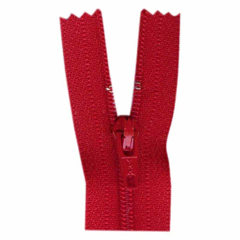 General Purpose Lightweight Close End Zipper 55cm (22″) - Hot Red - Riverside Fabrics