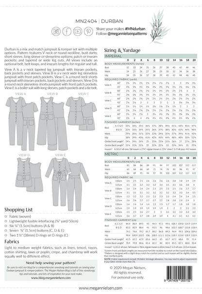 Durban Jumpsuit & Romper Pattern