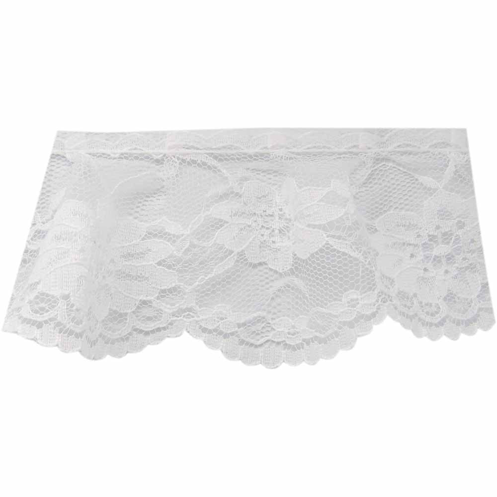 Floral Lace Trim - White - Nylon - 50mm x 2m bobbin