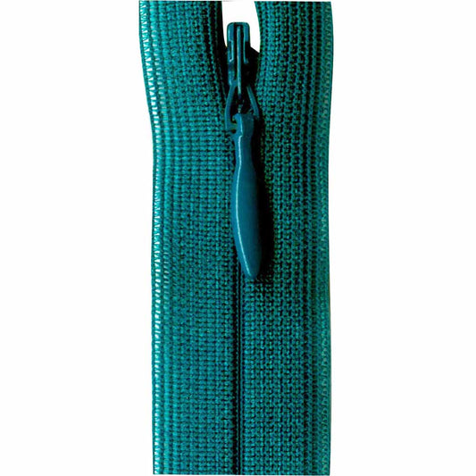 Invisible Closed End Zipper 55cm (22″) - Teal / Dark Turqoise - Riverside Fabrics