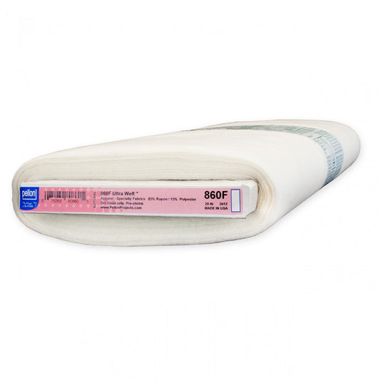 19 " Remnant Pellon - Ultra Weft Fusible Interfacing Stabilizer - 860F - Natural - 20" wide