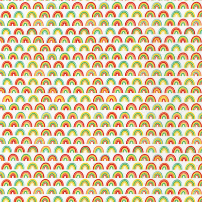 Small Rainbows - Bright - Ann Kelle  - Digital Print - Cotton Fabric