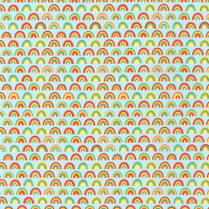 Small Rainbows - Blue - Ann Kelle - Digital Print - Cotton Fabric