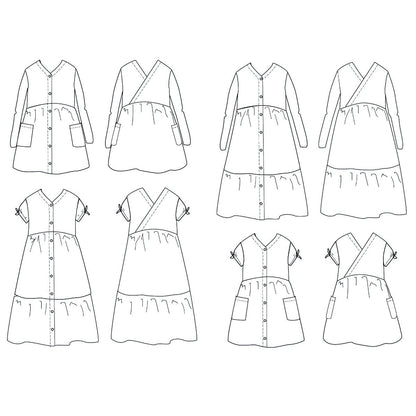 Ikatee - ANNA Child Dress - 3/12Y - Paper Sewing Pattern