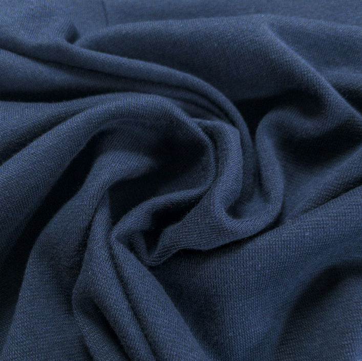 Fbri 4 Riverside Cotton Spandex 1x1 Rib Knit Fabric - Navy - Deadstock – Riverside Fabrics