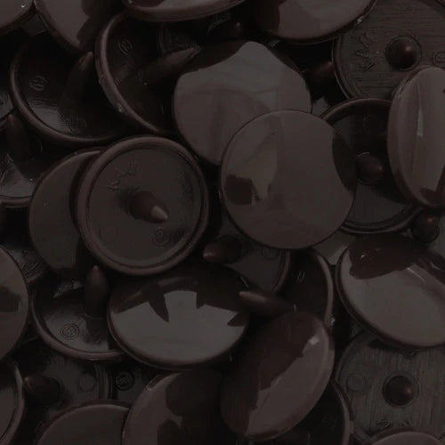 KamSnaps Plastic Snaps Size 20 B06 Dark Brown Package of 20 Sets