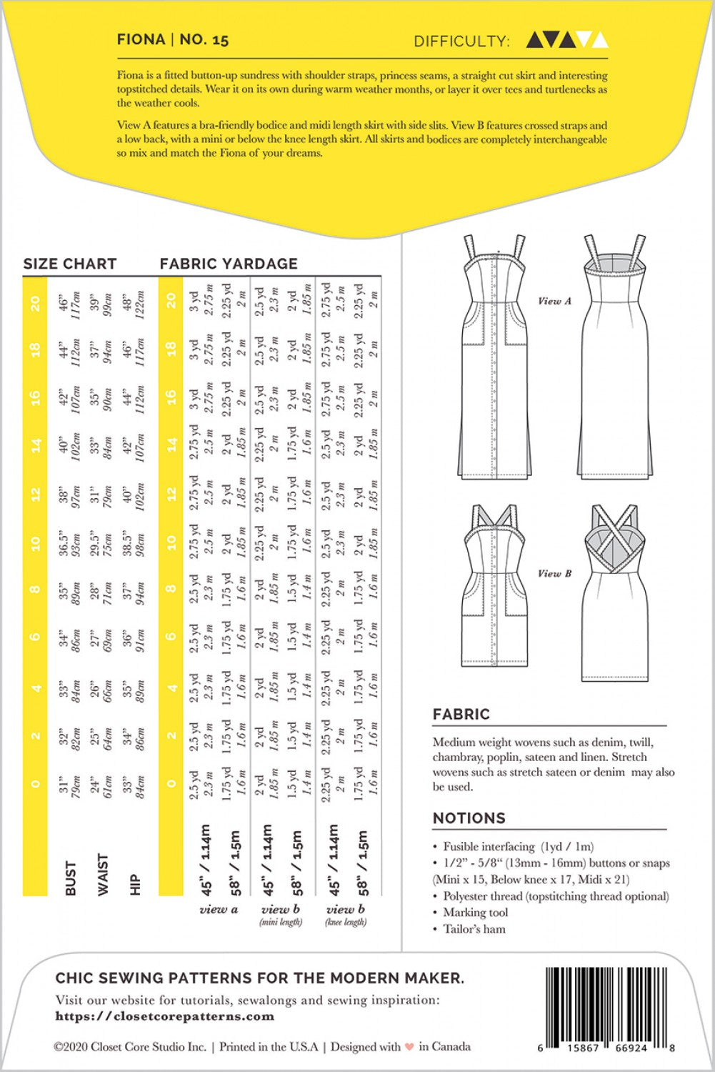 Fiona Sundress - By Closet Core Patterns