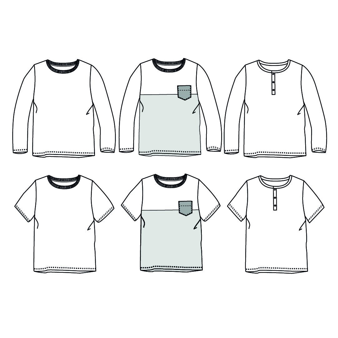 Ikatee - MARCEL Tee-shirts - Kids 3-12Y - Paper Sewing Pattern