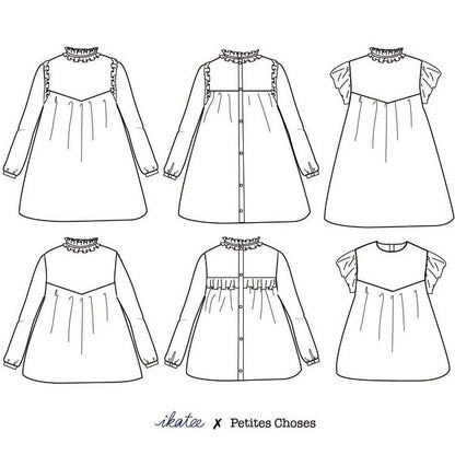 Ikatee - LOUISE Shirt & Dress - Kids 3-12Y - Paper Sewing Pattern