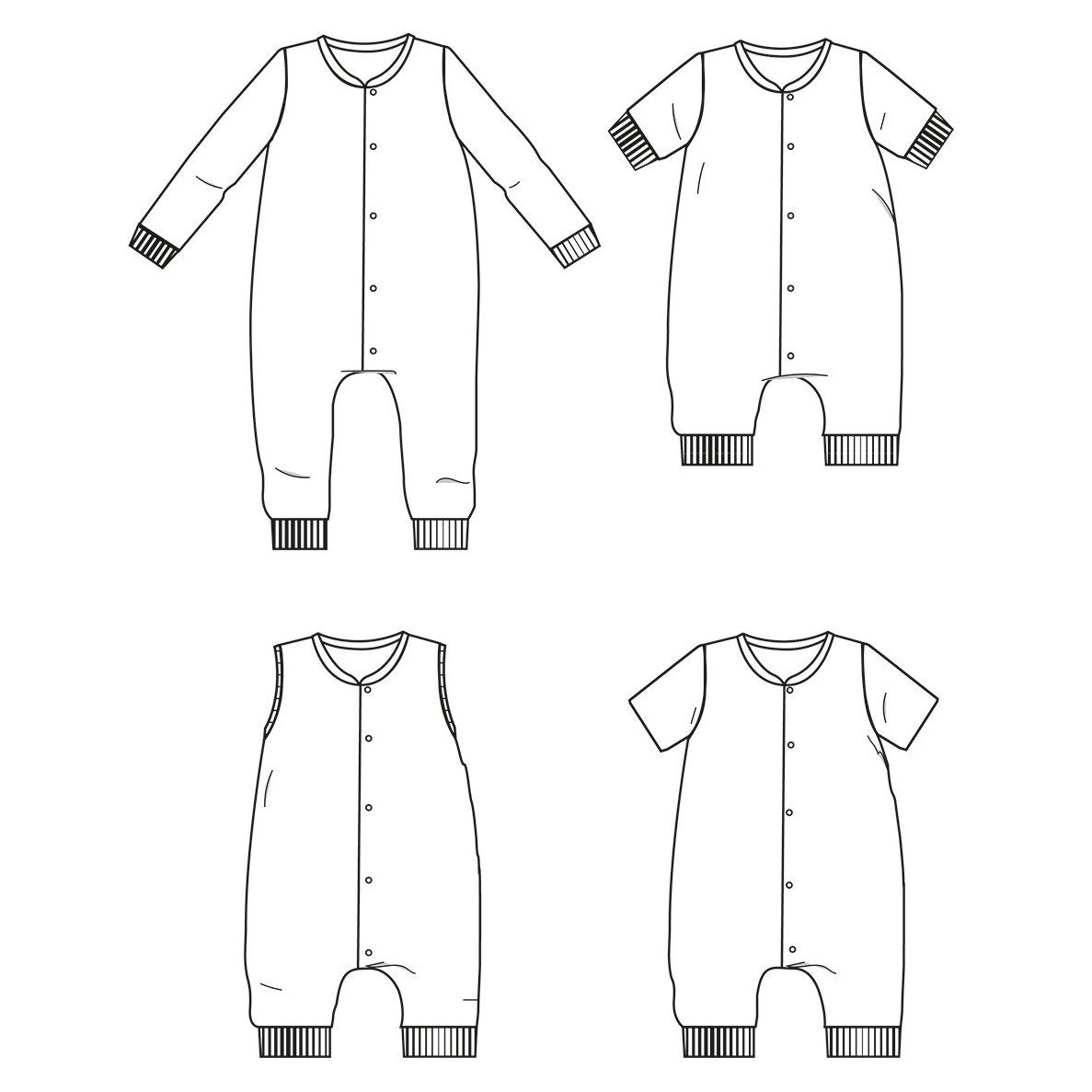 Ikatee - GABY Jumpsuit -PJ - Unisex 3/12 - Paper Sewing Pattern