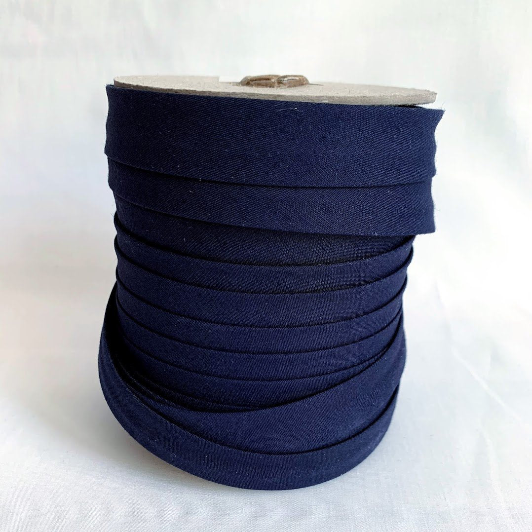 3/4 Inch Double Fold Bias Quilt Binding Tape 19mm - Dark Navy