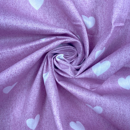 Hearts - Pink - Cotton Poplin