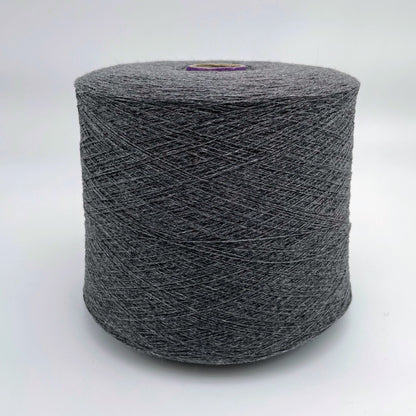 100% Cashmere Yarn - Deadstock Yarn - Made in Italy - Dark Heather Grey - Lace Weight  - 100g