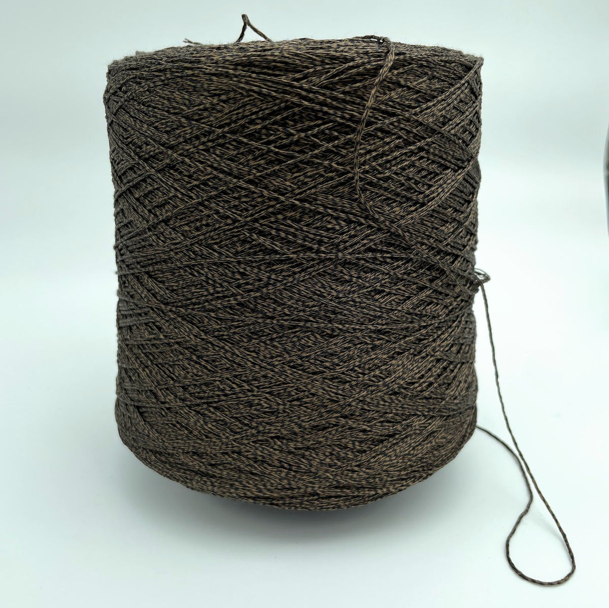 100% Silk - Deadstock Yarn - Made in Italy -  Olive Brown  - Fingering / Sport Weight  - 262g cone