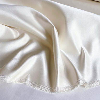 Double Face Duchess Satin - 100% Silk - Ivory / Off-White - Extra Heavy 35mm - Extra Wide 60"