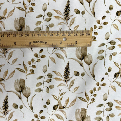 Vintage Leaves - Cotton Jersey Knit