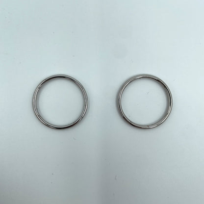 Nickel Rings and Sliders for 20mm Bra Elastic - per Pair