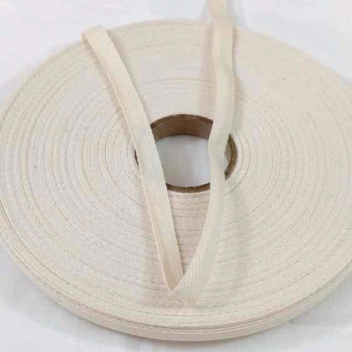 10mm (3/8") Herringbone Twill Tape 100% Cotton - Natural
