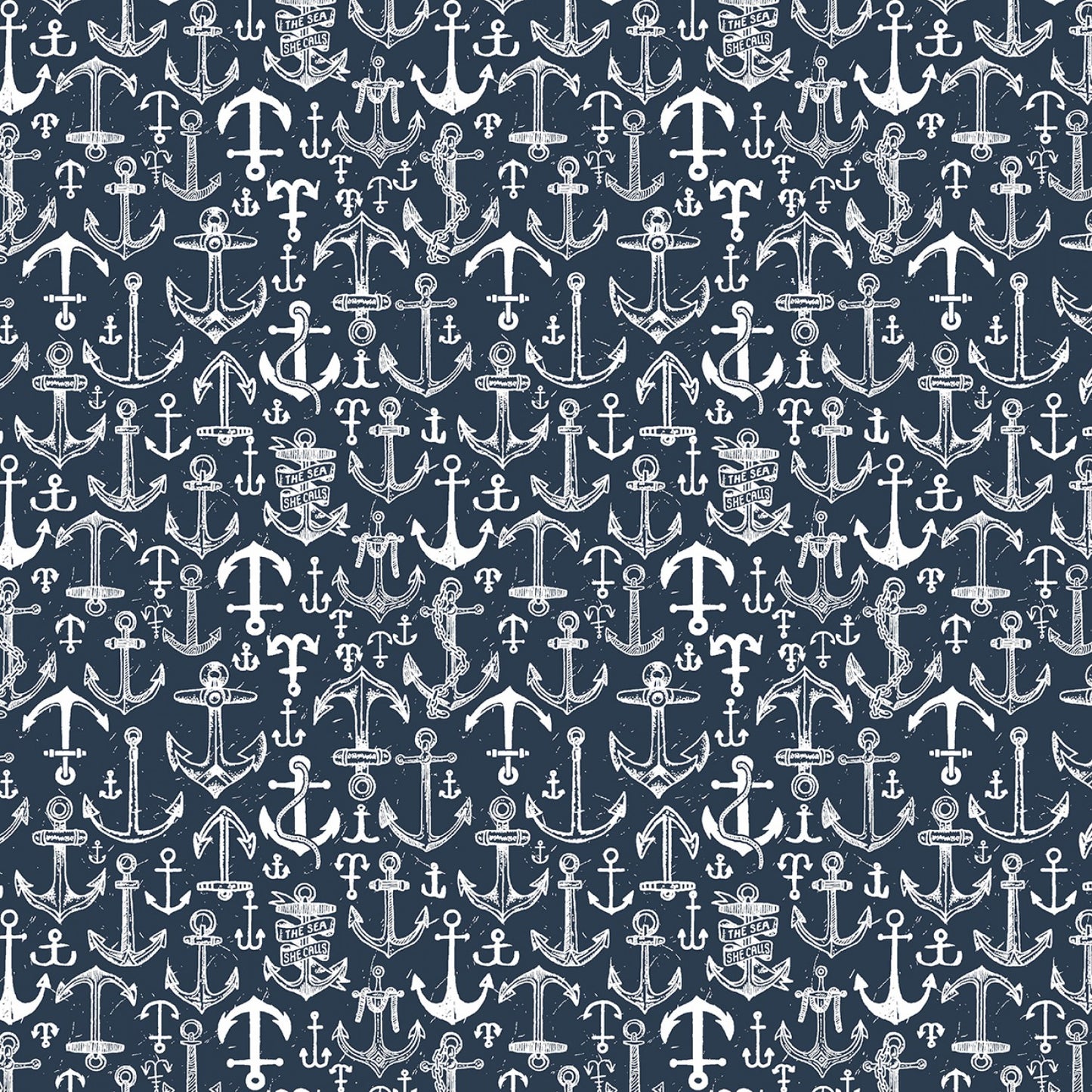 Eclipse Anchors - Cotton Fabric