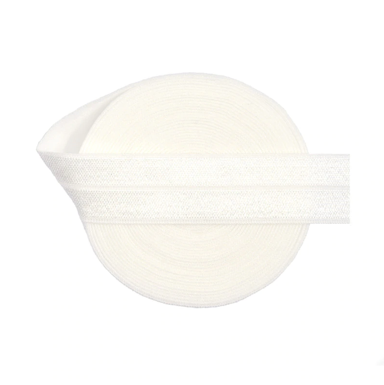 20mm (3/4") Fold Over Elastic FOE - Off White