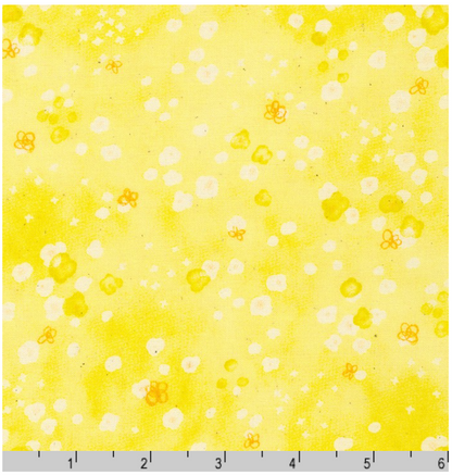 Water Garden Petals - Yellow - Digital Print - Cotton Fabric